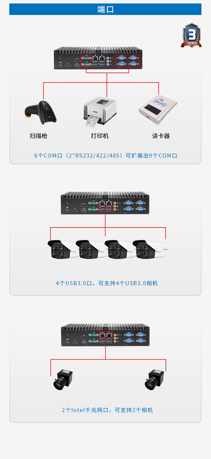 東田工控主機,嵌入式6串口6USB工業電腦,DTB-3042-Q170.jpg